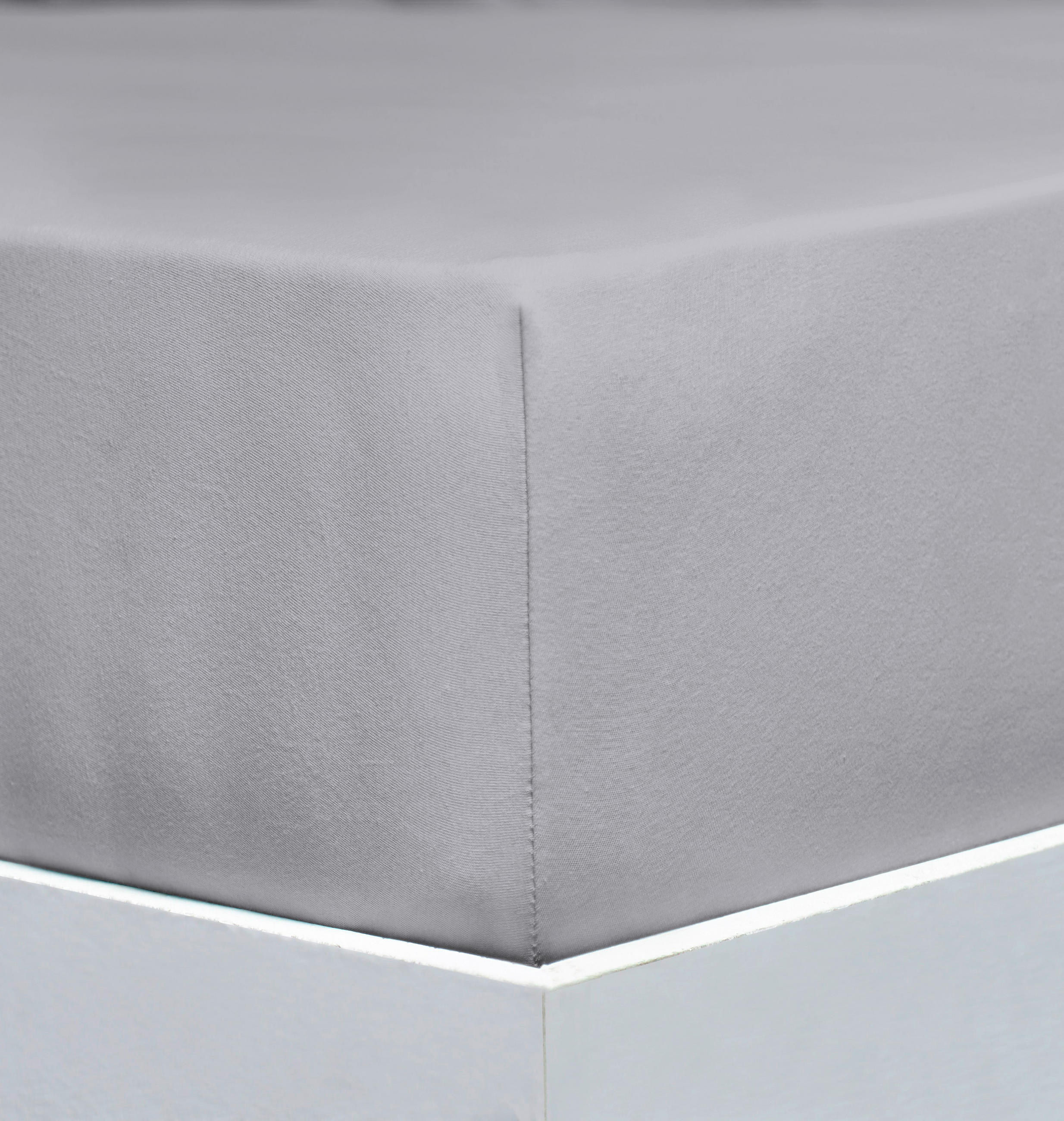 SPANNLEINTUCH 90-100/200-220 cm Jersey  - Hellgrau, Basics, Textil (90-100/200-220cm) - Florella