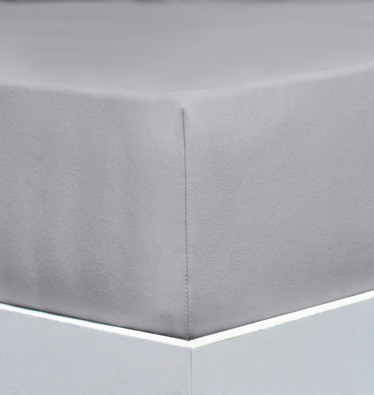SPANNLEINTUCH 180-200/200-220 cm Jersey  - Hellgrau, Basics, Textil (180-200/200-220cm) - Florella