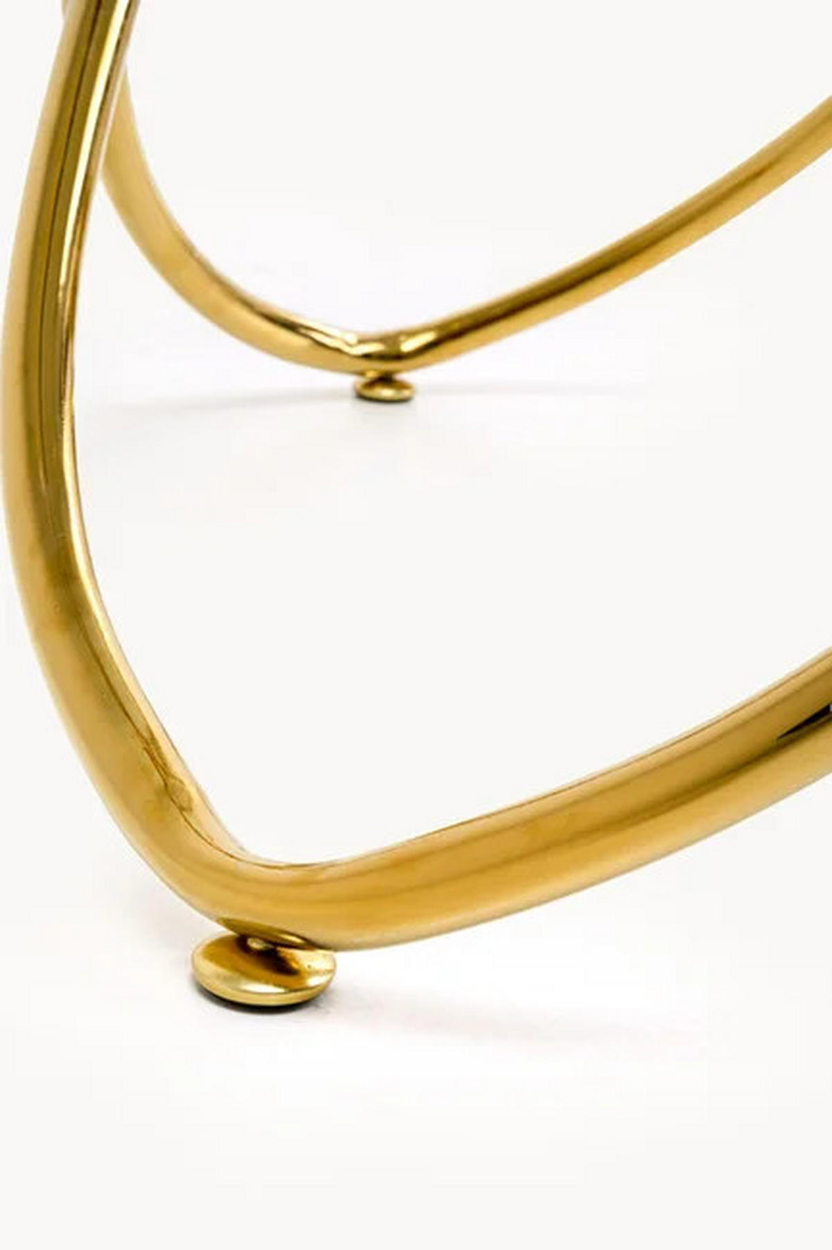 ESSTISCH in Metall, Glas 120/120/76 cm  - Klar/Goldfarben, Design, Glas/Metall (120/120/76cm) - Kare-Design