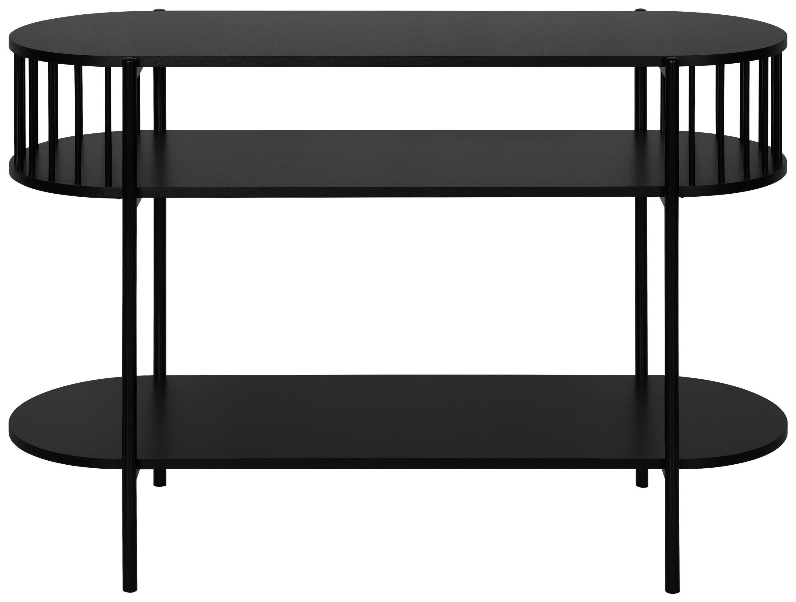KONSOLENTISCH Schwarz  - Schwarz, Trend, Holzwerkstoff/Metall (110/39/76cm) - Xora