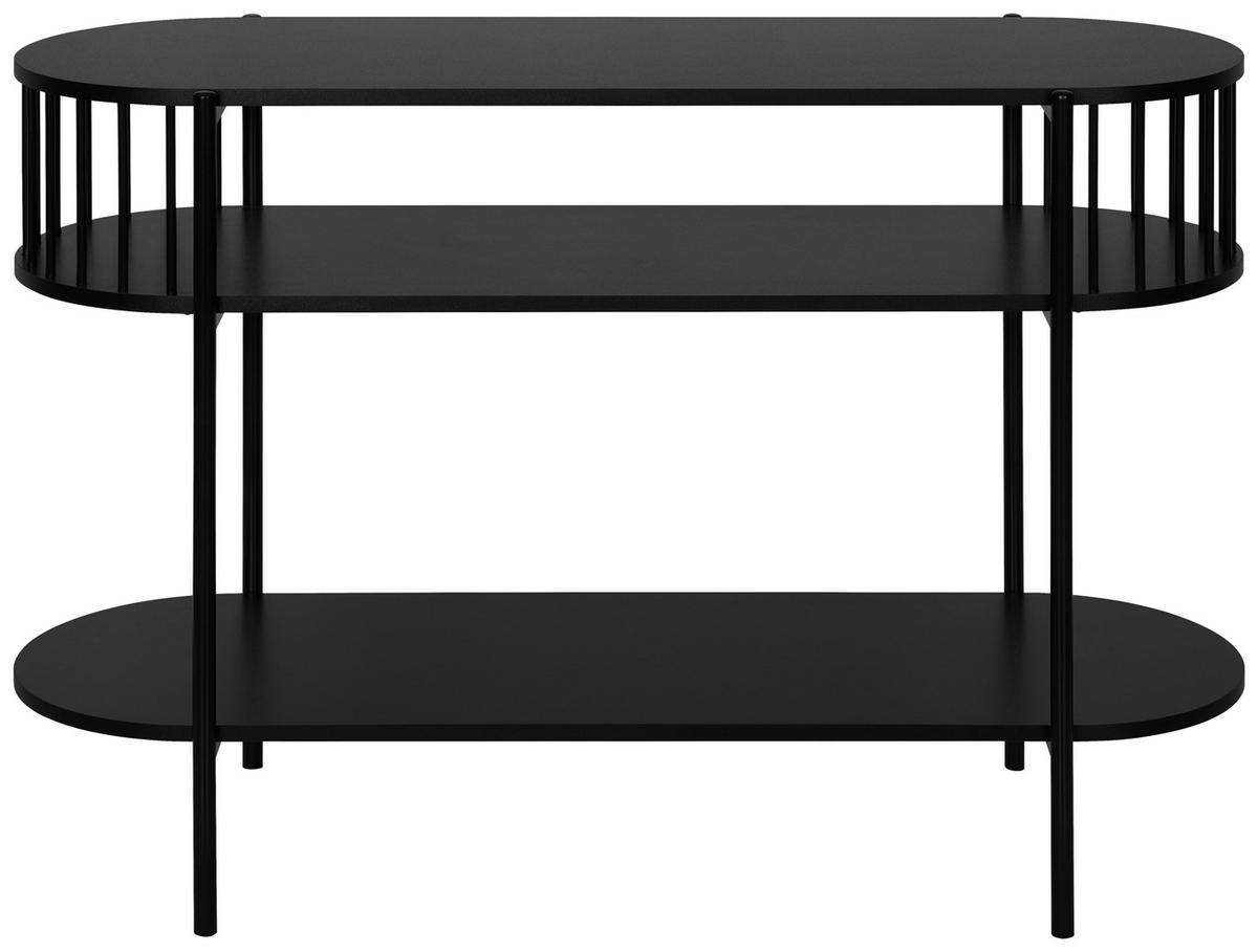 KONSOLENTISCH Schwarz  - Schwarz, Trend, Holzwerkstoff/Metall (110/39/76cm) - Xora