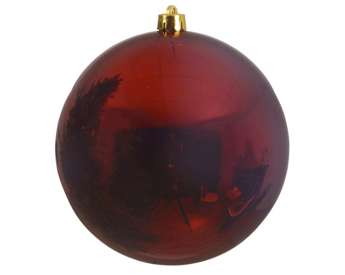 KUGLICA ZA BOR - boje crnog vina, Basics, plastika (40cm) - X-Mas