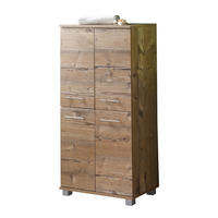 MIDISCHRANK  - Fichtefarben/Edelstahlfarben, KONVENTIONELL, Holzwerkstoff/Kunststoff (60/117/33cm) - Stylife