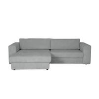 ECKSOFA JOOP Hellblau, Hellgrau Cord Rücken echt  - Hellgrau/Schwarz, KONVENTIONELL, Kunststoff/Textil (192/269cm) - Joop!