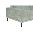 ECKSOFA  in Chenille Mintgrün  243/307 cm  - Schwarz/Mintgrün, Design, Textil/Metall (243/307cm) - Xora