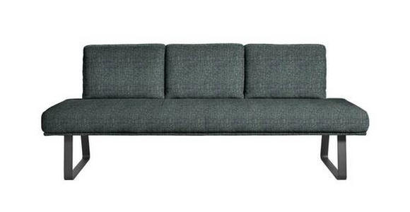 SITZBANK 209/92/78 cm  in Schwarz, Türkis  - Türkis/Schwarz, Design, Textil/Metall (209/92/78cm) - Dieter Knoll