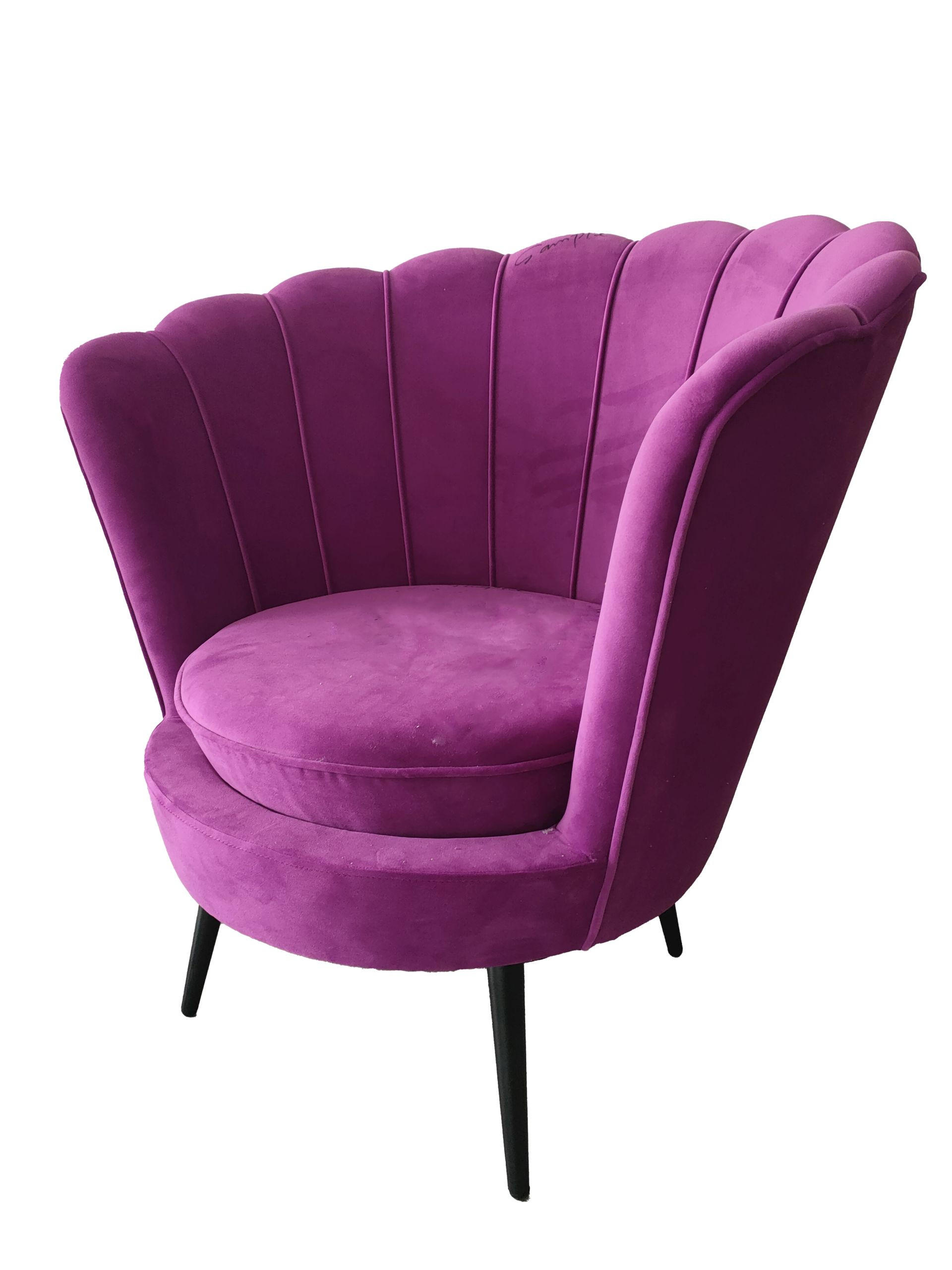 FOTELJA tekstil  tamno ružičasta   - tamno ružičasta/crna, Trend, tekstil/metal (83/87/76cm) - Xora