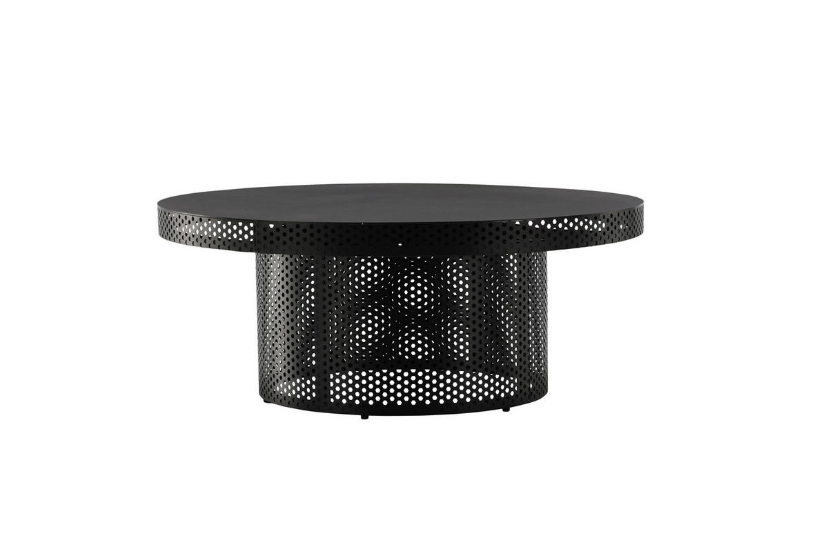 COUCHTISCH 100/100/40 cm rund Schwarz  - Schwarz, Design, Metall (100/100/40cm) - Livetastic