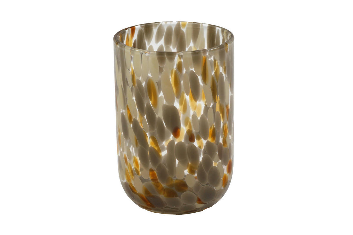 POHÁR  - világosbarna, Basics, Üveg (8/12/8cm)