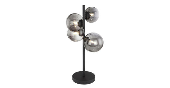 LED-TISCHLEUCHTE 28/24/48 cm - Schwarz, Design, Glas/Metall (28/24/48cm) - Dieter Knoll