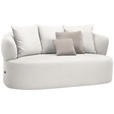 2-SITZER-SOFA in Plüsch Creme  - Greige/Creme, MODERN, Kunststoff/Textil (177/86/105cm) - Hom`in