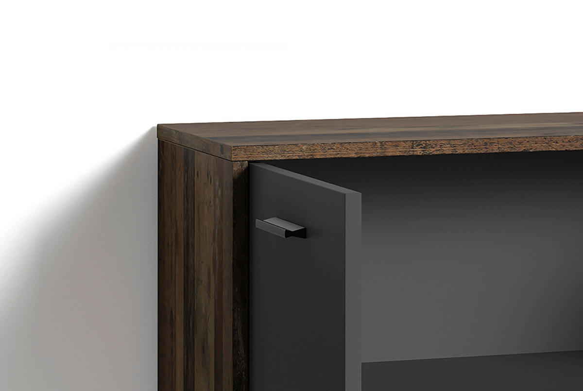 SIDEBOARD Ben  in 153/83/35 cm  - Anthrazit/Eiche Artisan, MODERN, Holzwerkstoff/Kunststoff (153/83/35cm) - MID.YOU