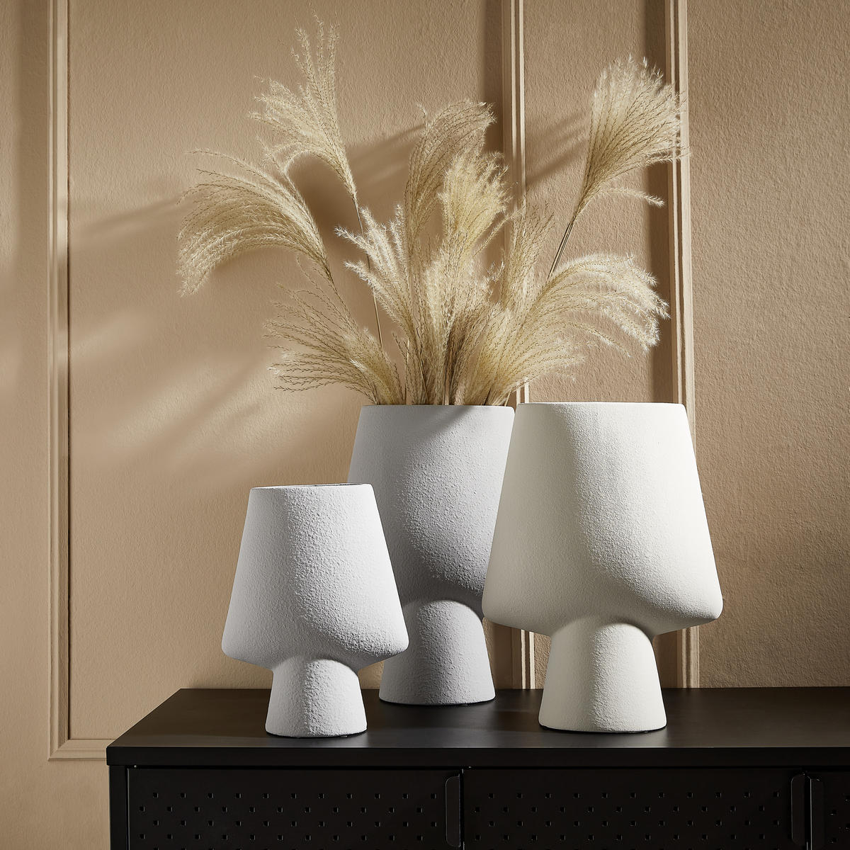 DEKOVASE  - Grau, Basics, Keramik (23/12,5/30cm) - Light & Living