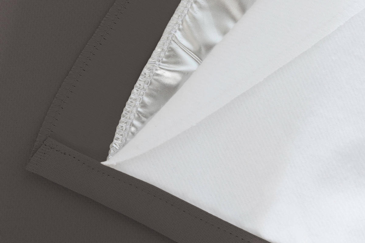 LÄRMSCHUTZVORHANG black-out (lichtundurchlässig)  - Grau, Basics, Textil/Metall (145/260cm)