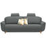 SCHLAFSOFA in Textil Dunkelgrau - Dunkelgrau/Naturfarben, Design, Holz/Textil (240/102/90cm) - Novel SCHLAFSOFA in Textil Dunkelgrau - Dunkelgrau/Naturfarben, Design, Holz/Textil (240/102/90cm) - Novel