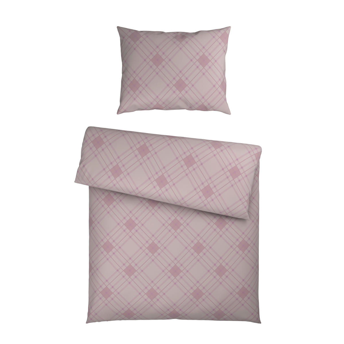 BETTWÄSCHESET Satin 160/210 cm  65 cm/100 cm  - Rosa, Design, Textil (160/210cm) - Ambia Home