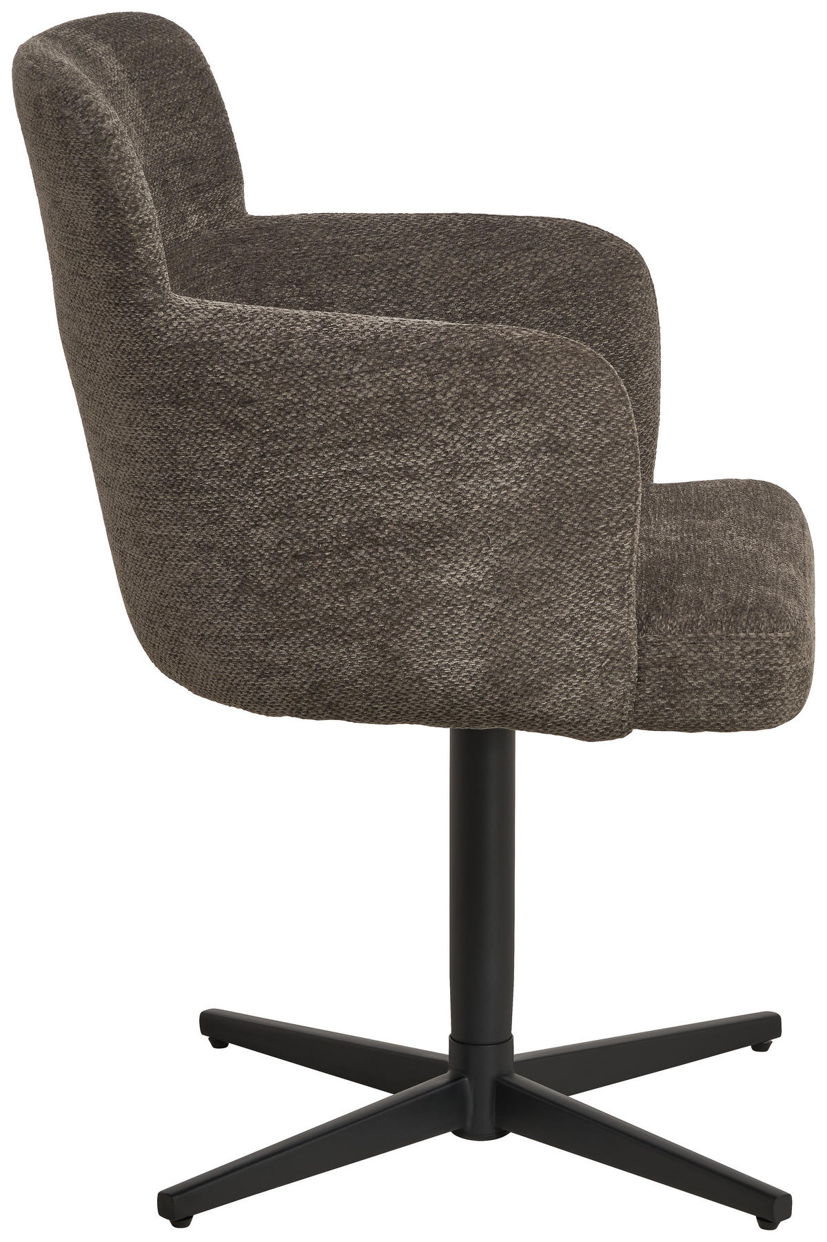 ARMLEHNSTUHL  in Eisen Webstoff  - Anthrazit/Schwarz, KONVENTIONELL, Holz/Textil (58,5/85/63cm) - Livetastic