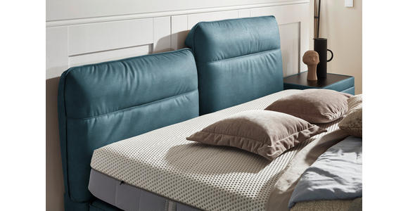 BOXSPRINGBETT 180/200 cm in Blau - Blau/Schwarz, Design, Textil/Metall (180/200cm) - Johann Jakob