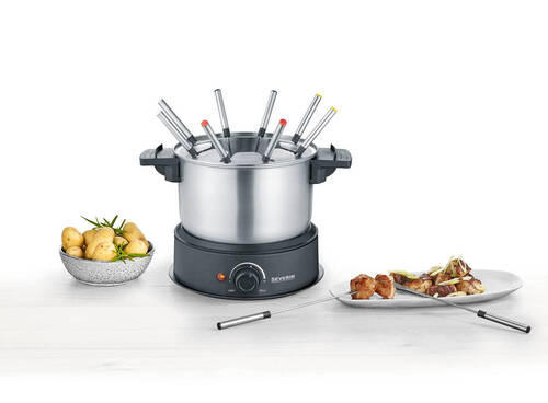 FONDUESET FO 2470  - Schwarz, Basics, Kunststoff/Metall (30/23,5/25,5cm) - Severin