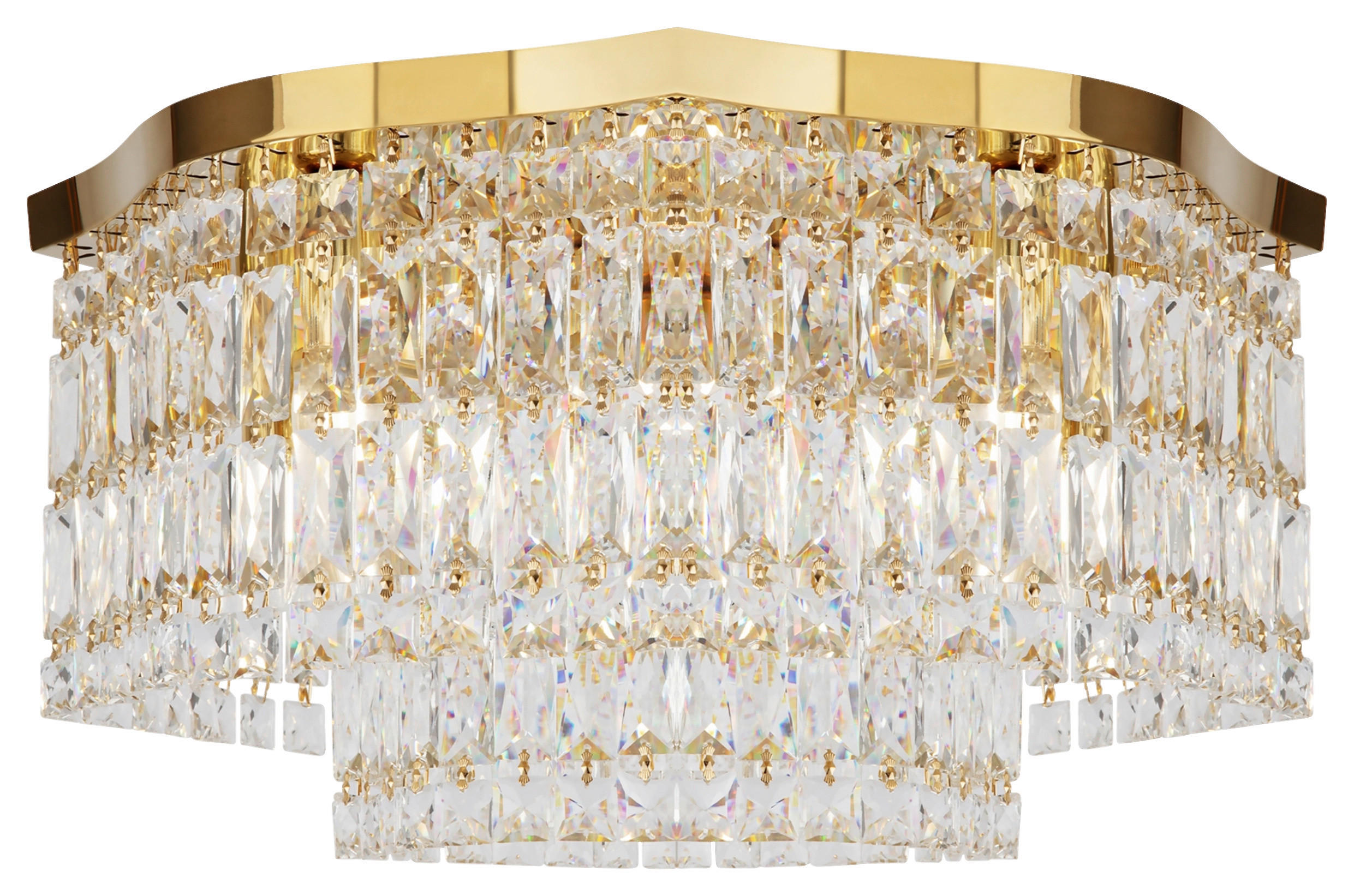 DECKENLEUCHTE 45/25/45 cm   - Goldfarben, Basics, Glas/Metall (45/25/45cm) - MAYTONI