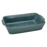 AUFLAUFFORM Keramik Steinzeug  - Petrol, KONVENTIONELL, Keramik (34/20/7,5cm) - Creatable
