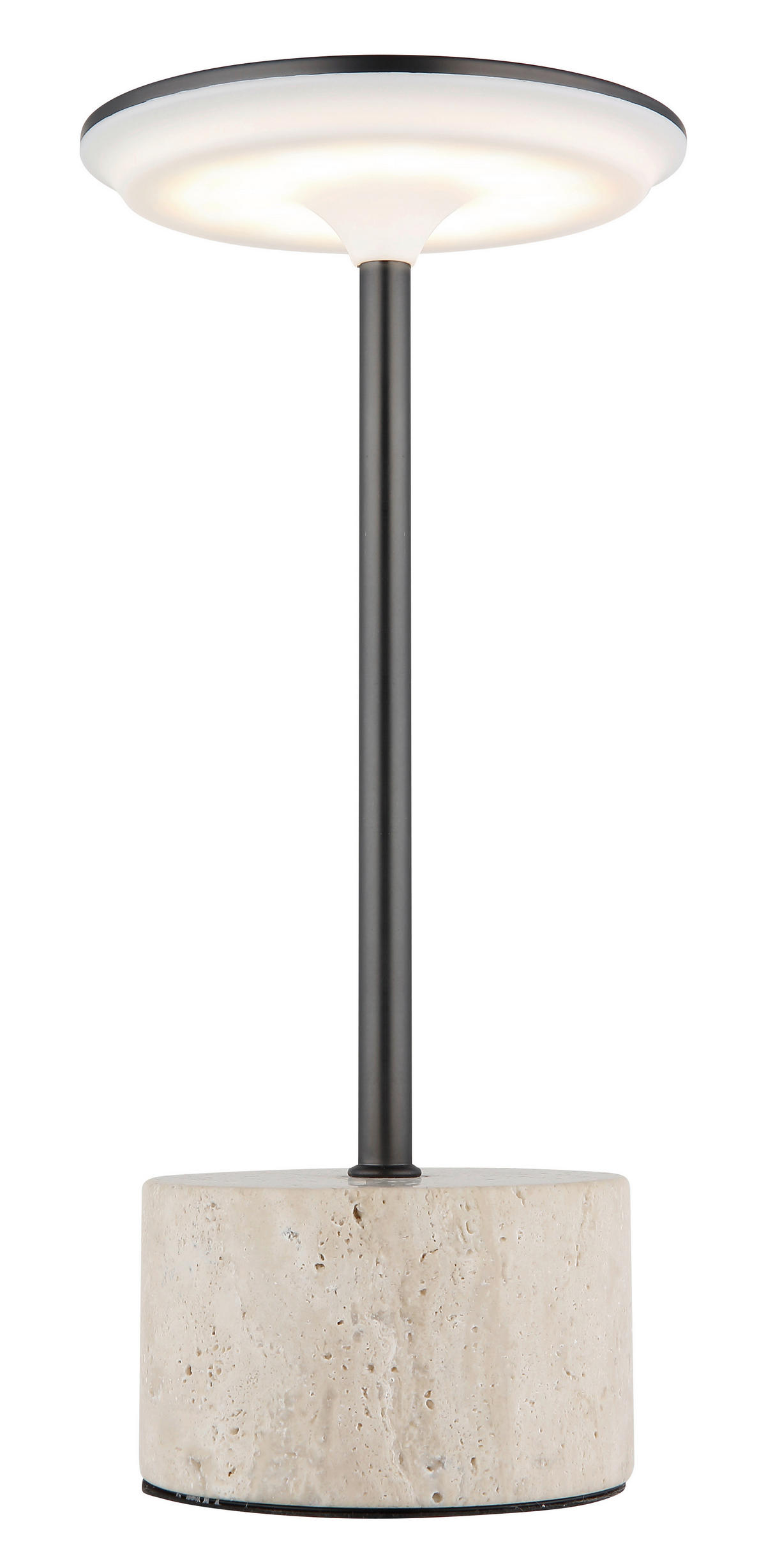 NAMIZNA SVETILKA ZA POLNJENJE  TRAVERTIN      12/27.6 cm       - siva/črna, Design, kamen/kovina (12/27.6cm) - Globo