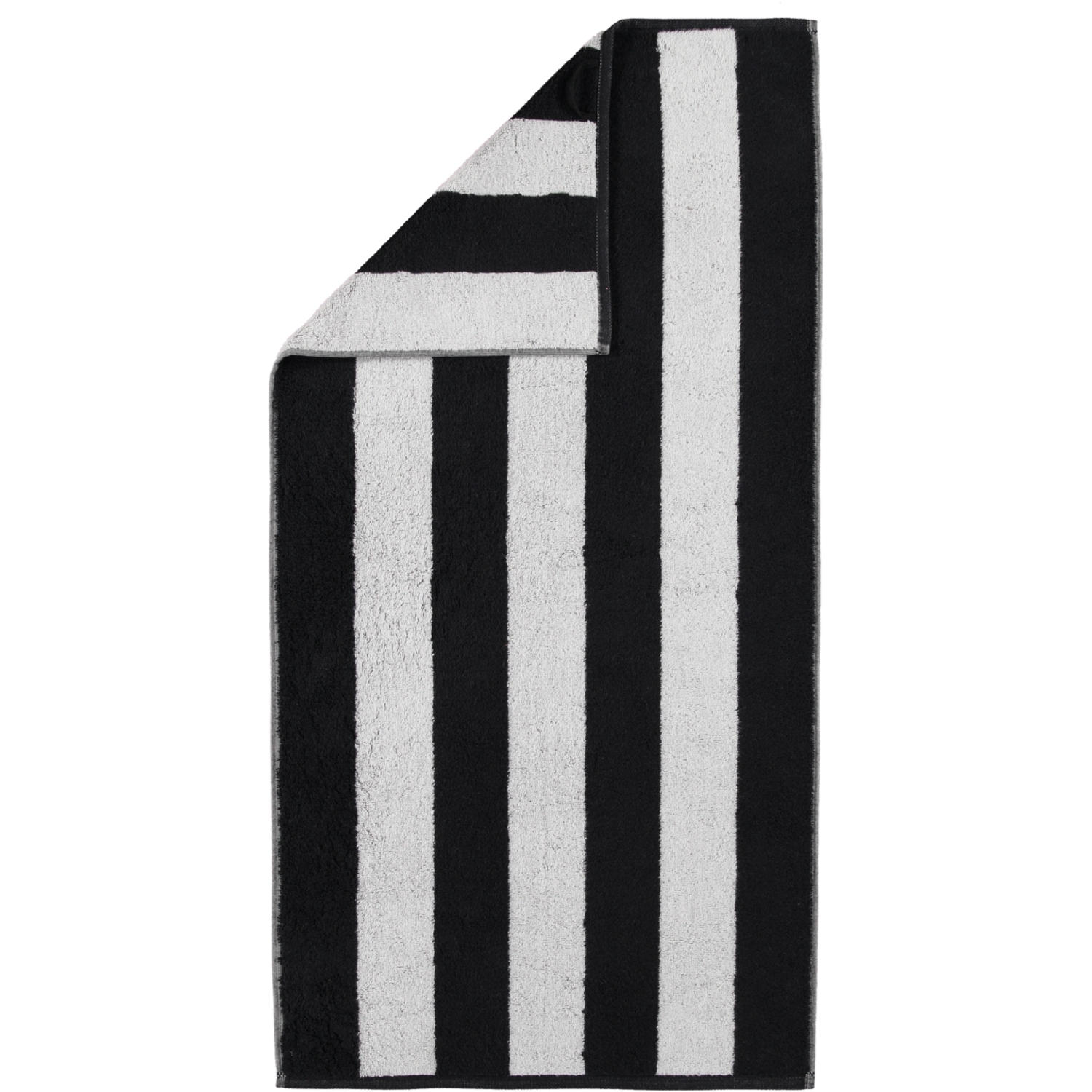 DUSCHTUCH Zoom Blockstreifen 80/150 cm  - Schwarz, KONVENTIONELL, Textil (80/150cm) - Cawoe
