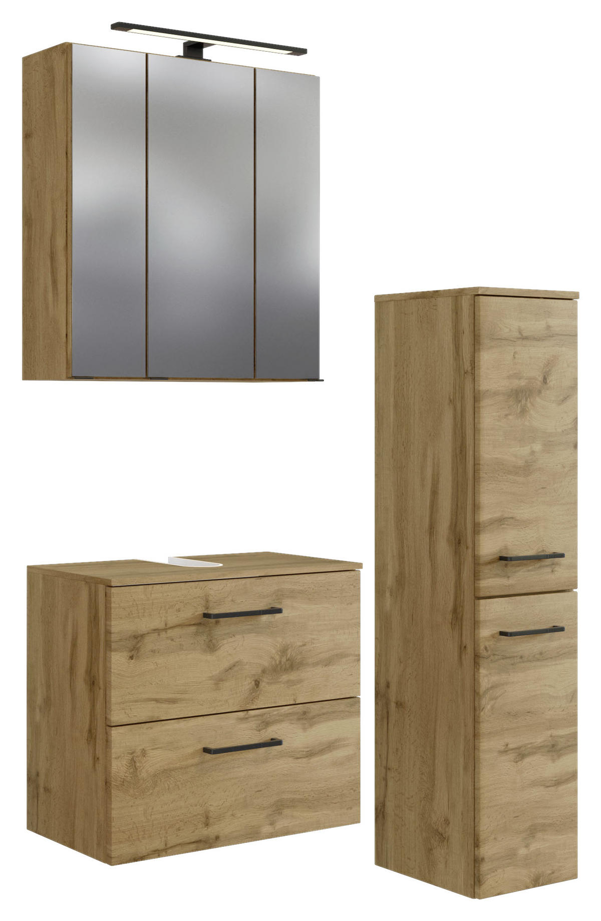 BADEZIMMER  in 90 cm  - Eichefarben, MODERN, Holzwerkstoff (90cm) - Held