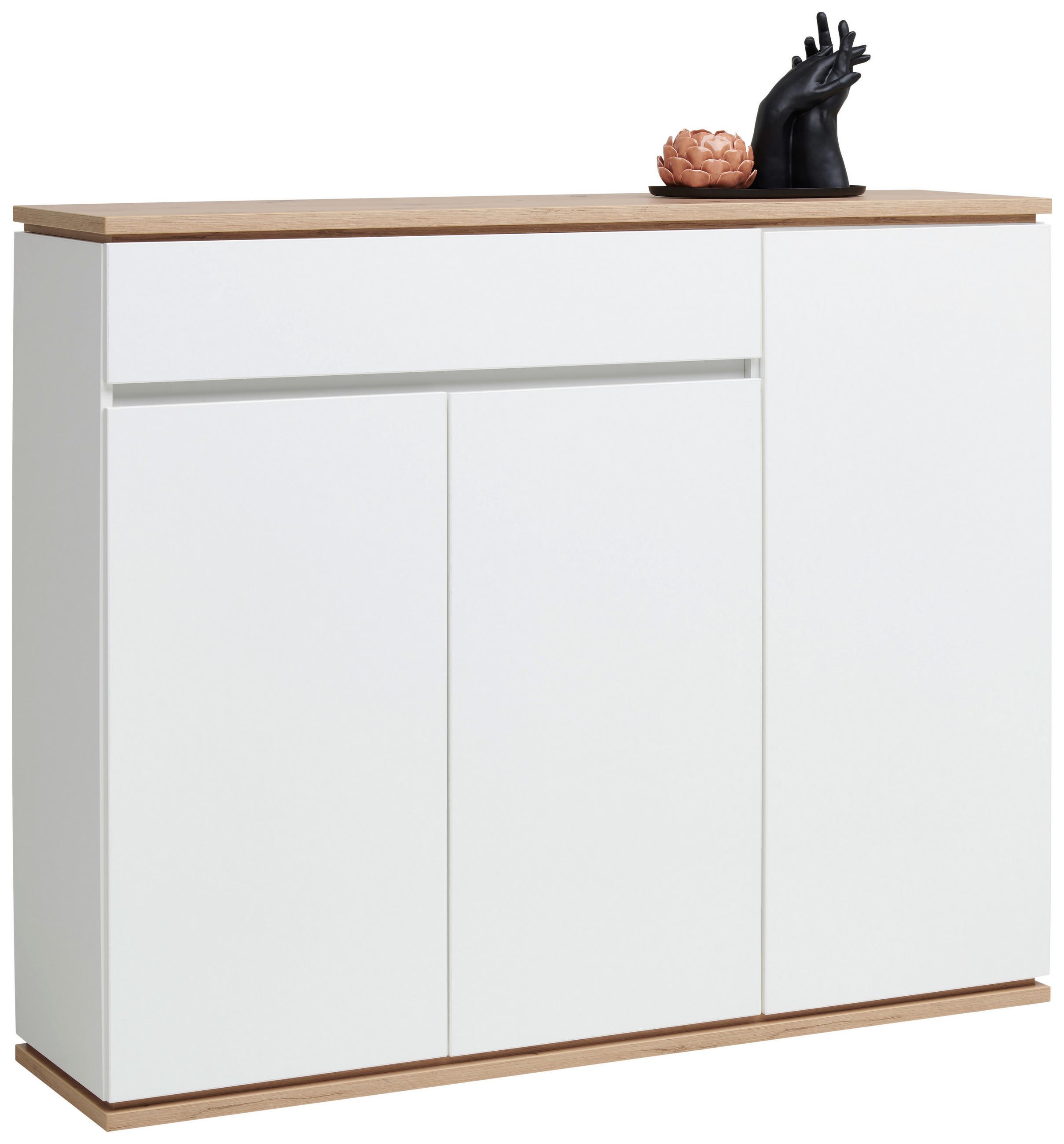 Xora BOTNÍK, bílá, dub artisan, 135/112/38 cm