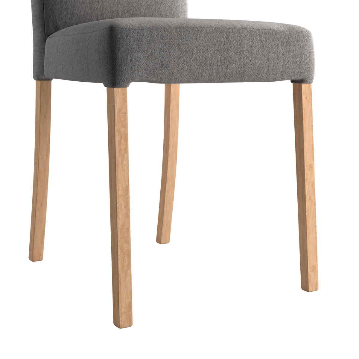 STUHL - Eichefarben/Grau, KONVENTIONELL, Holz/Textil (43/91/58cm) - Livetastic