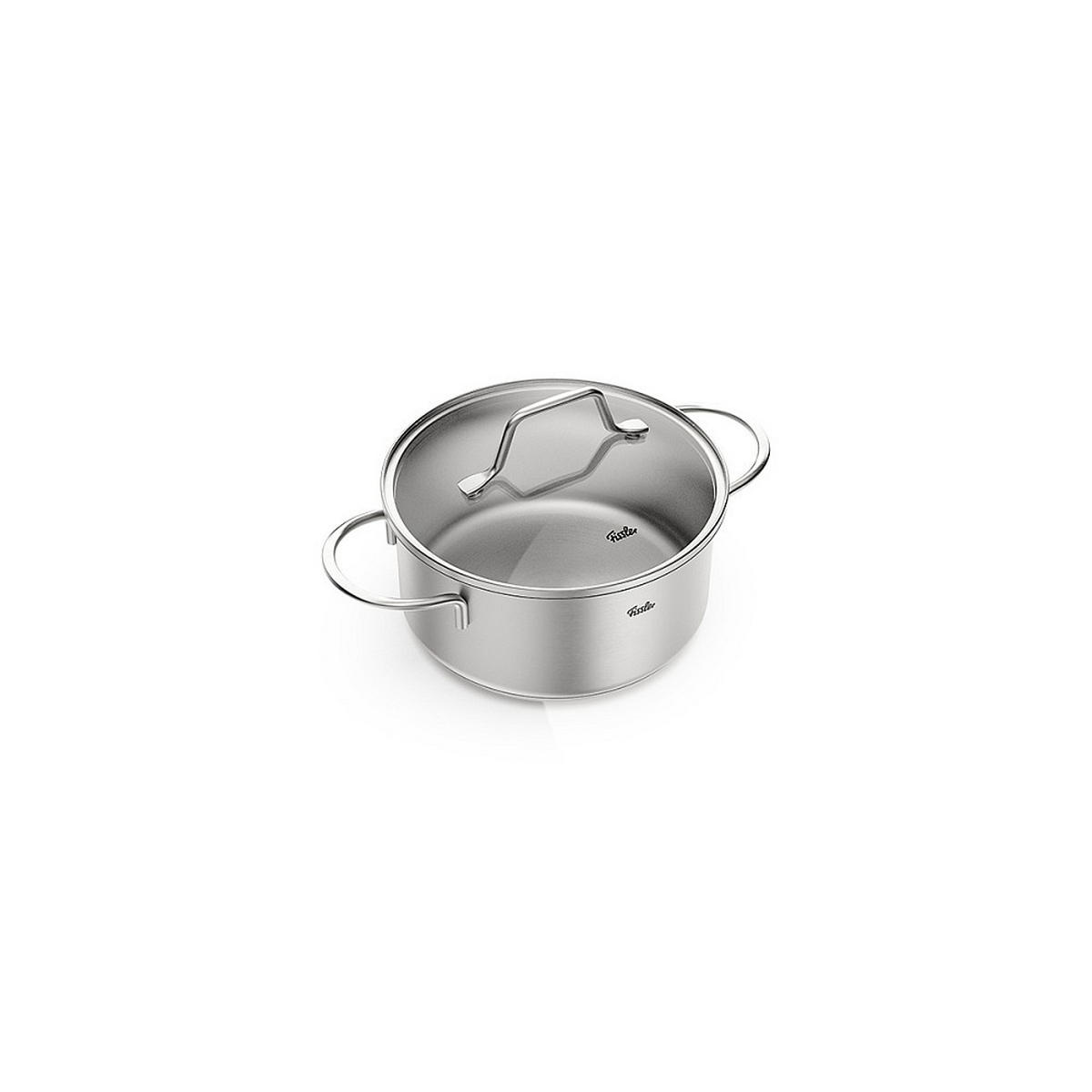 KOCHTOPFSET Sereno 5-teilig  - Edelstahlfarben/Schwarz, Basics, Metall (53/36/33cm) - Fissler