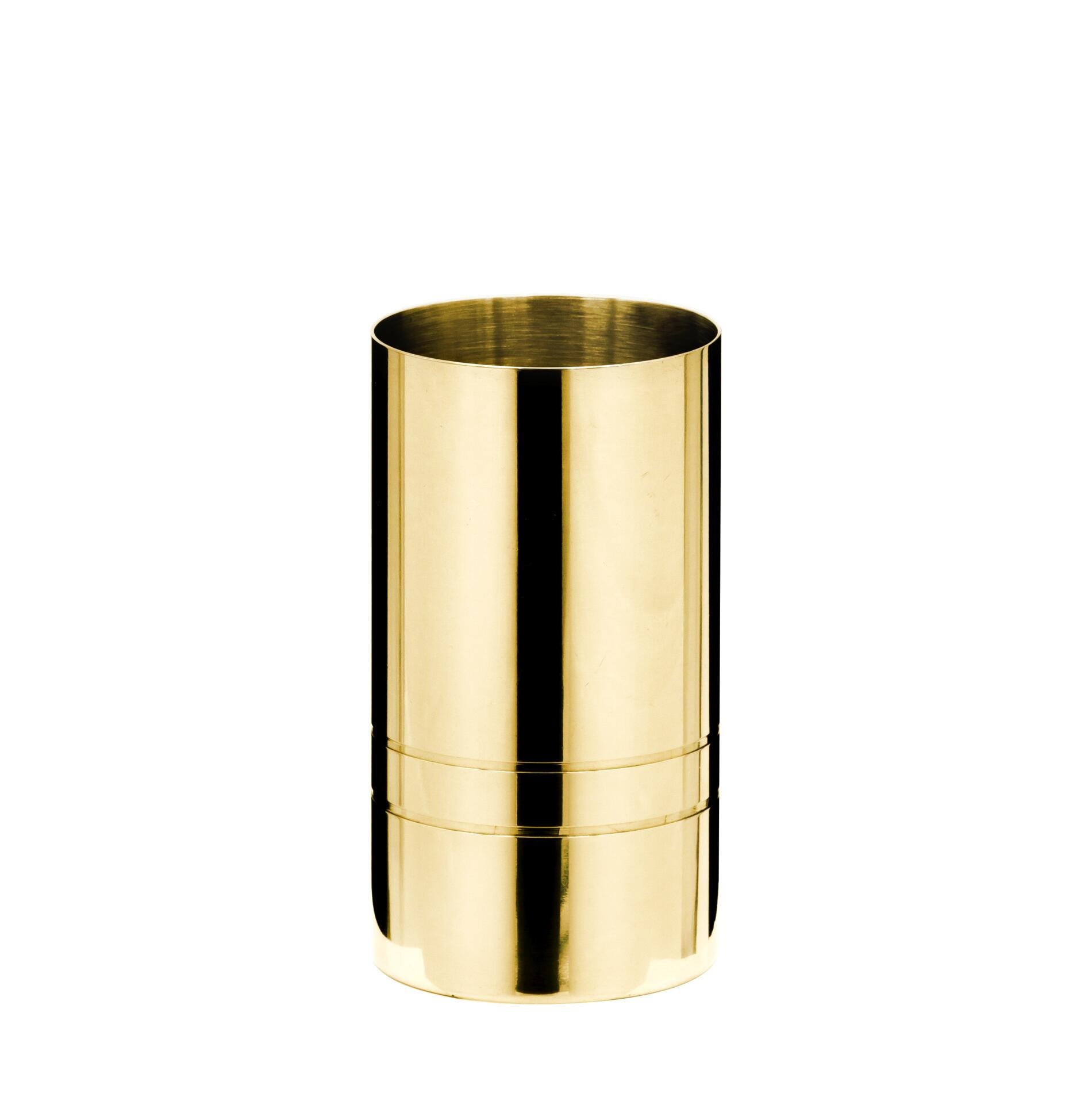 ZAHNPUTZBECHER Metall  - Goldfarben, Basics, Metall (6,2/11,5/6,2cm) - Sadena