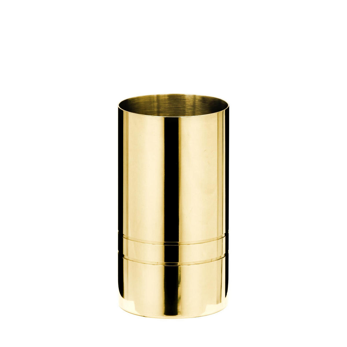 ZAHNPUTZBECHER Metall  - Goldfarben, Basics, Metall (6,2/11,5/6,2cm) - Sadena