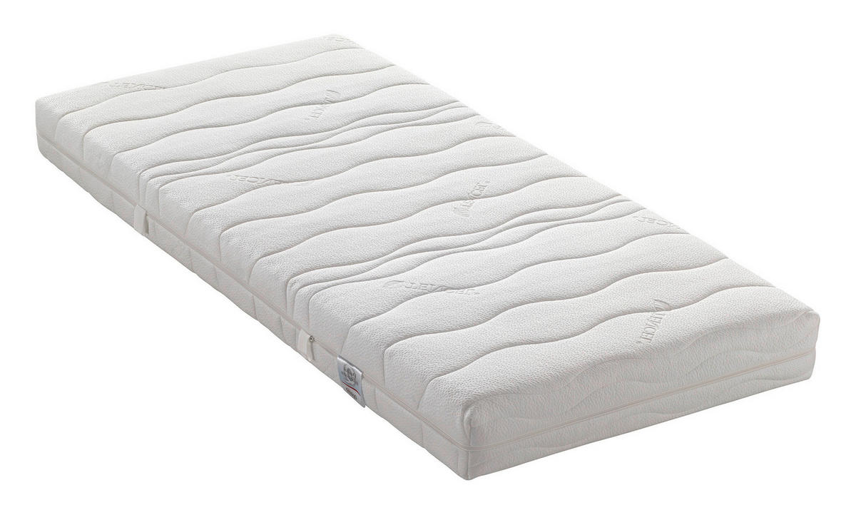 KALTSCHAUMMATRATZE 90/200 cm, Höhe ca.: 18 cm, H3 = fest, 7-Zonen - KONVENTIONELL, Textil (90/200cm) - Sleeptex