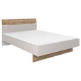 BETT 140/200 cm  in Eichefarben, Sandfarben  - Sandfarben/Eichefarben, KONVENTIONELL, Holzwerkstoff (140/200cm) - Hom`in