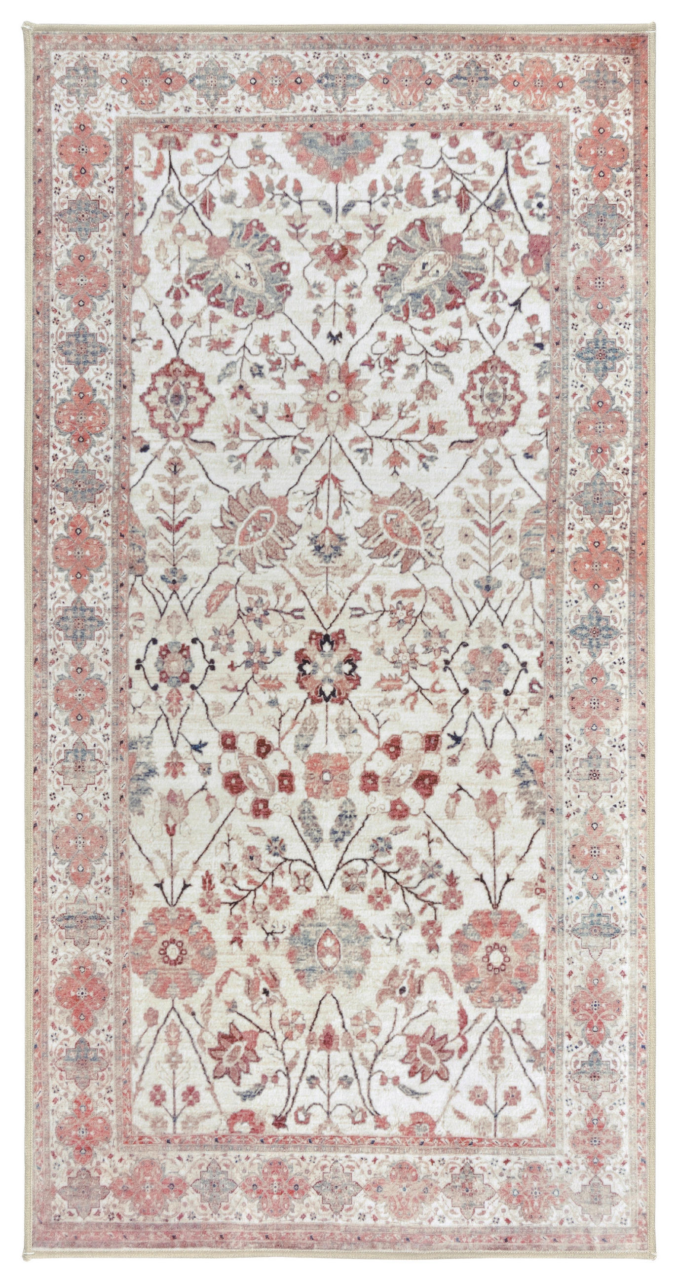 FLACHWEBETEPPICH 80/150 cm LIVING-CLASSIC Hellblau, Perlmutt, Koralle  - Koralle/Perlmutt, Design, Kunststoff/Textil (80/150cm) - Lindorug