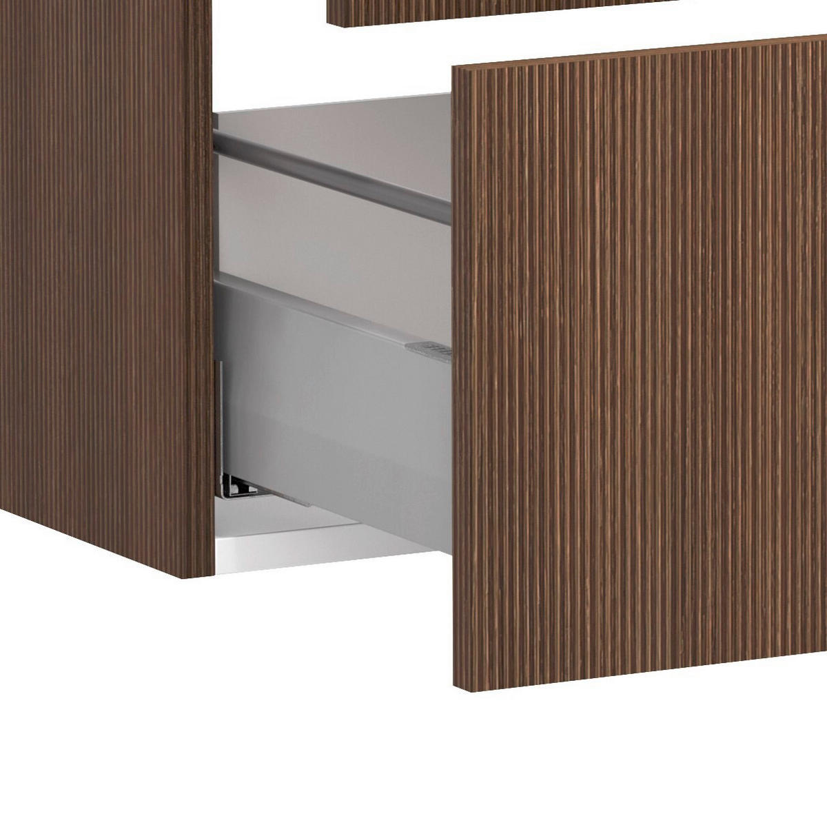 BADEZIMMER 3-teilig  in 80 cm  - Dunkelbraun/Schwarz, Natur, Glas/Holzwerkstoff (80cm) - Held
