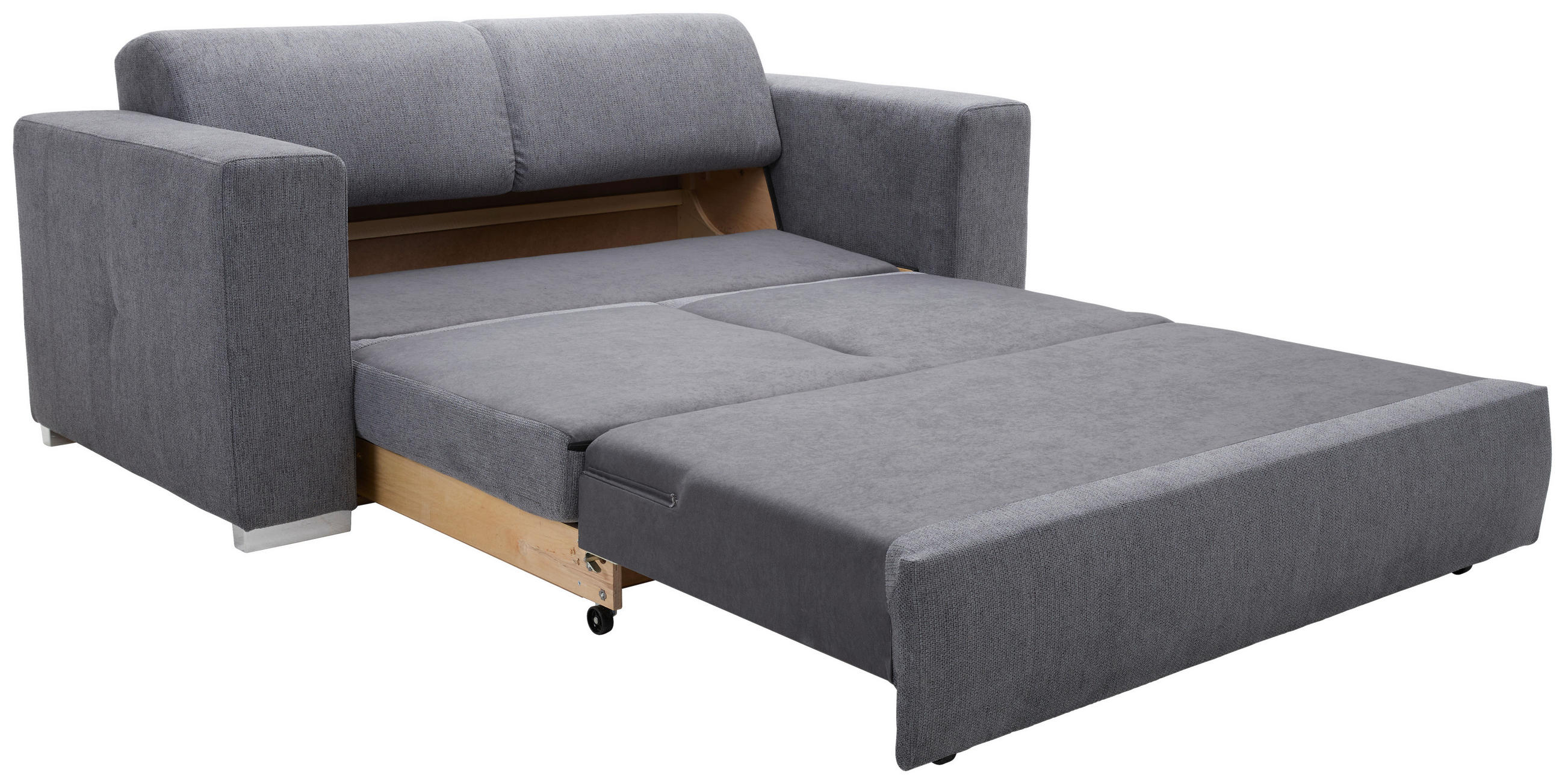 SCHLAFSOFA  mit Typenauswahl, Liegefunktion, Schlafen auf Sitzhöhe, Rücken echt Chenille Anthrazit  - Anthrazit/Silberfarben, KONVENTIONELL, Kunststoff/Textil (190/81/97,5cm) - Carryhome