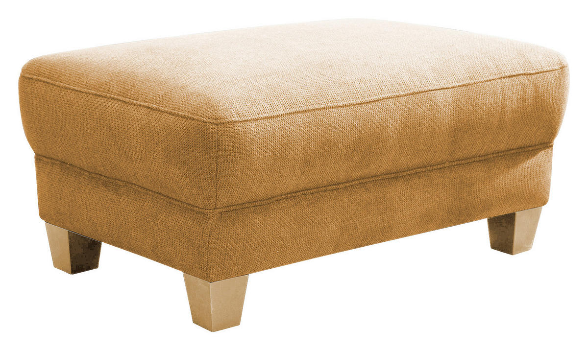 HOCKER in Textil Senfgelb  - Senfgelb/Naturfarben, KONVENTIONELL, Holz/Textil (101/45/66cm) - Sit & More