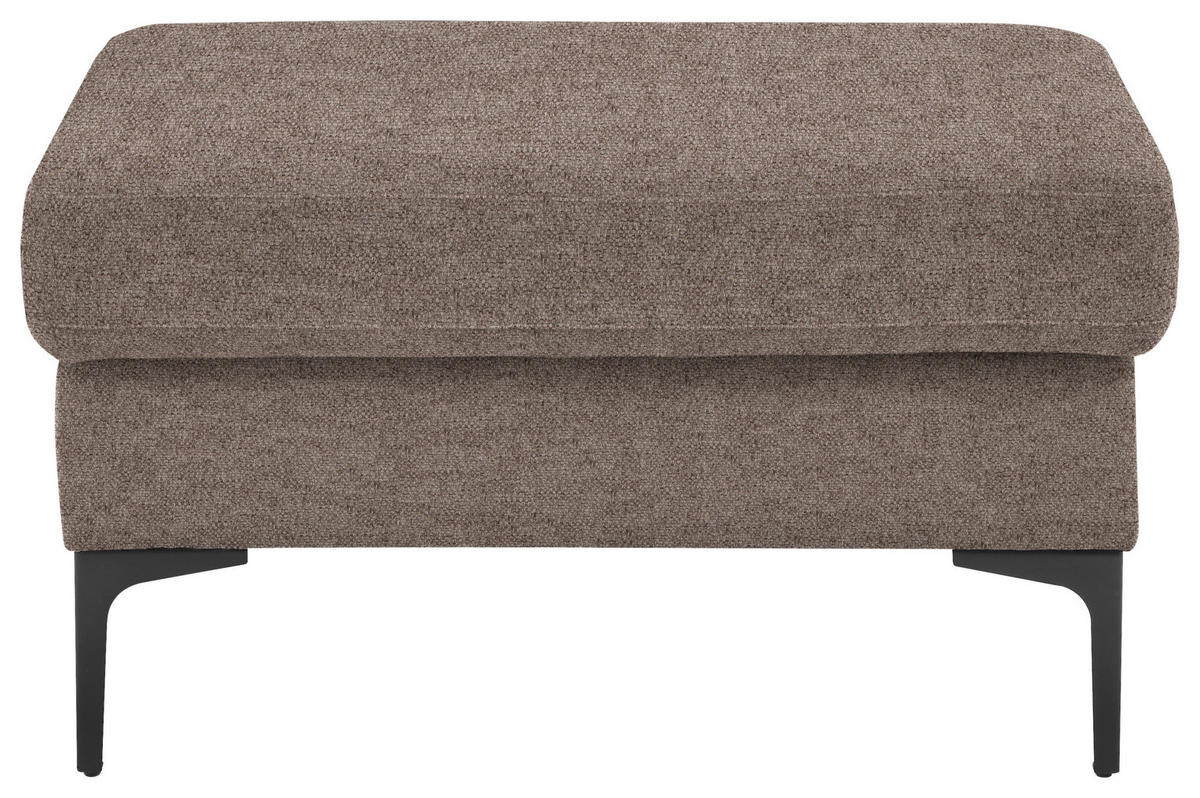 3-SITZER-SOFA in Flachgewebe Taupe  - Taupe/Schwarz, Design, Textil/Metall (226/89/97cm) - Pure Home Lifestyle