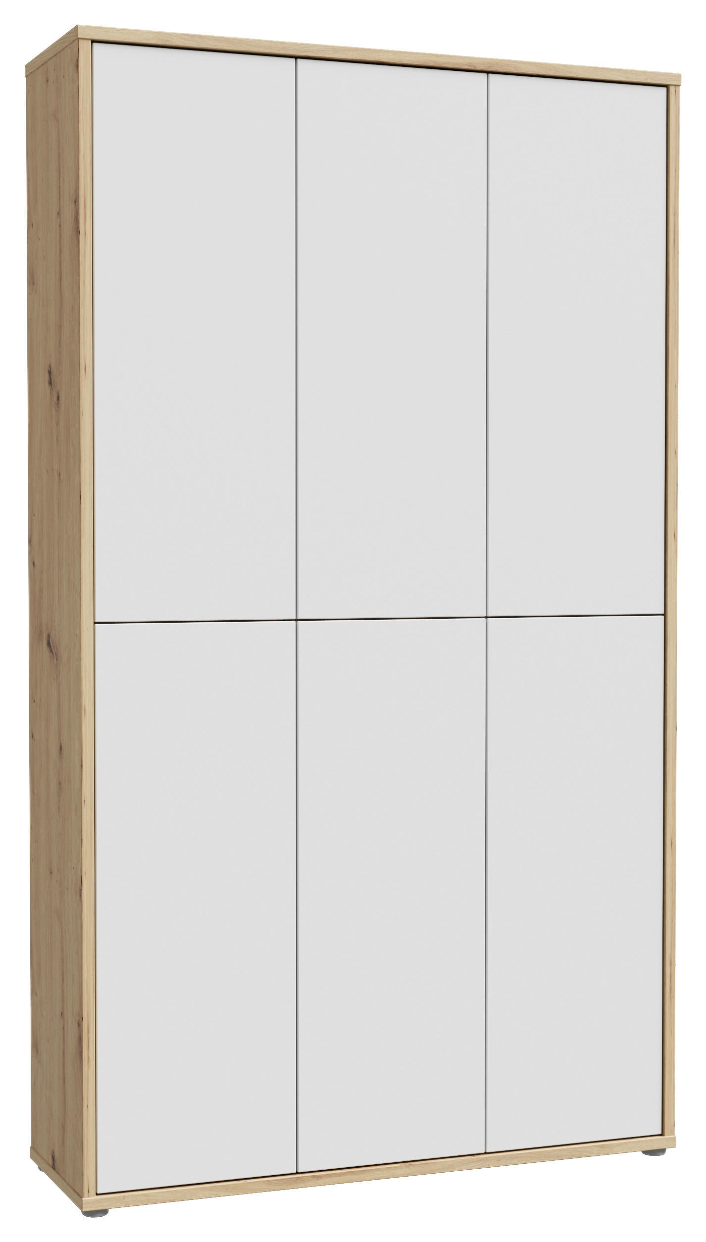 OMARA ZA ČEVLJE svetlo siva, hrast artisan - siva/svetlo siva, Moderno, umetna masa/leseni material (109,2/191,9/34,9cm) - MID.YOU