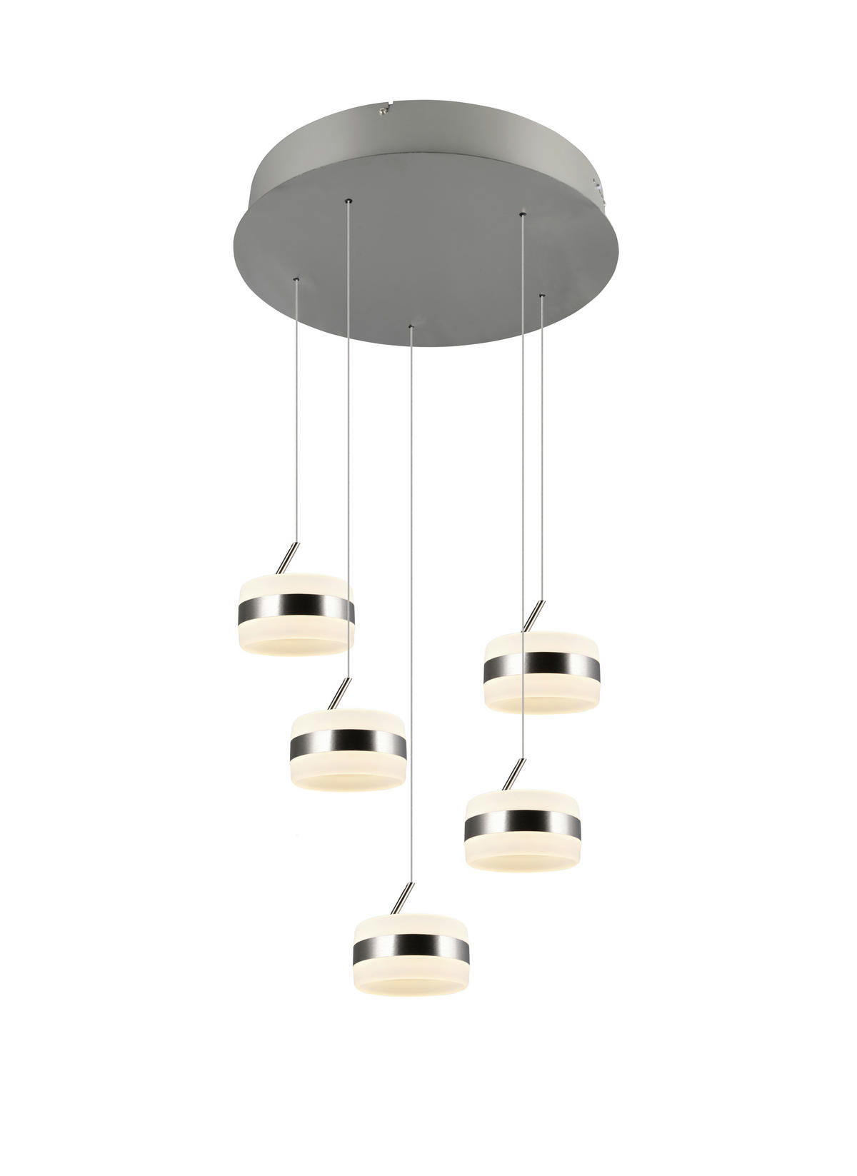 LED-HÄNGLAMPA DIOS 45/150 cm  - vit/nickelfärgad, Design, metall/plast (45/150cm) - Trio Leuchten