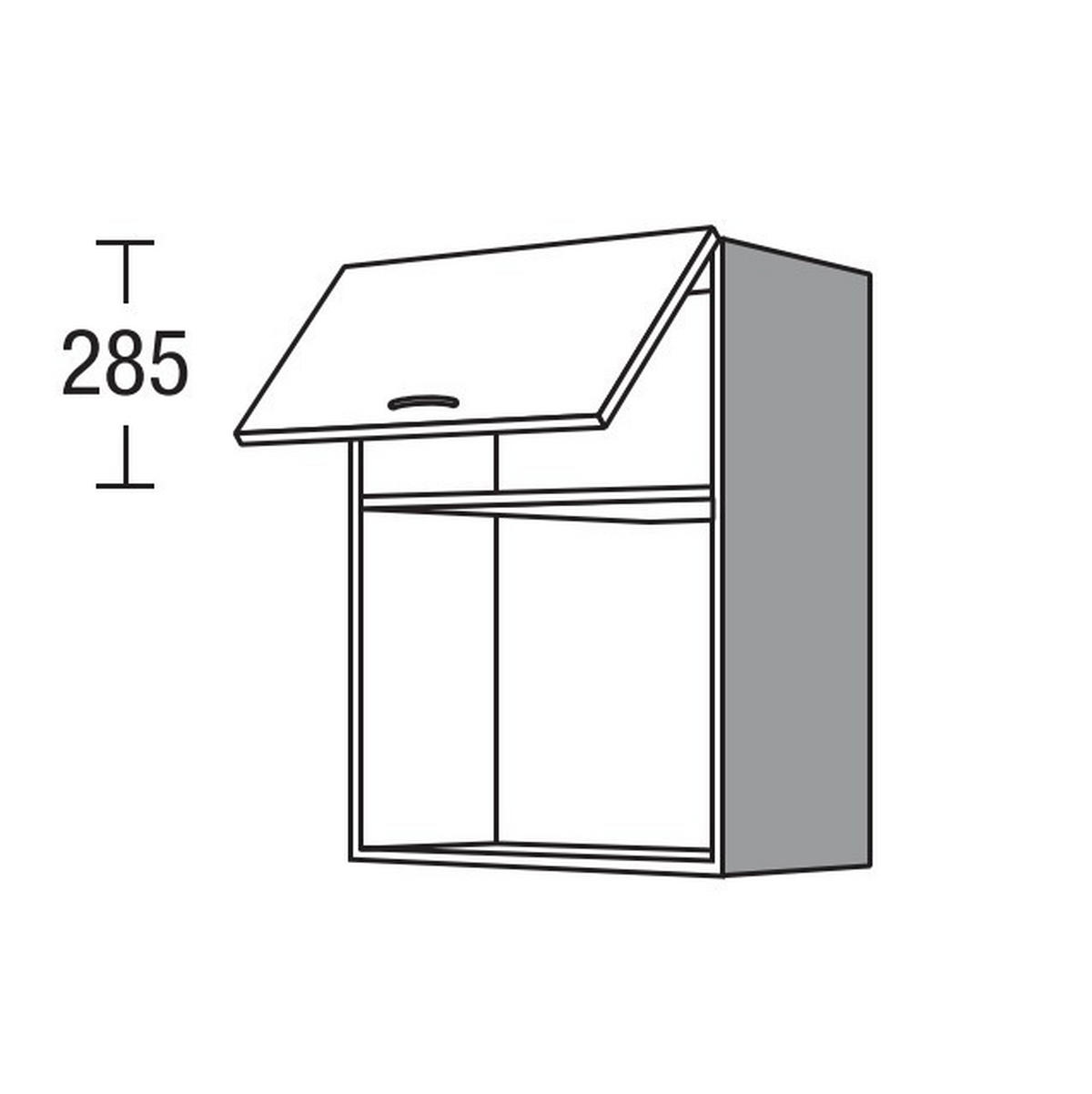 KÜCHENOBERSCHRANK 60/72,3/34,2 cm  in Weiß  - Edelstahlfarben/Weiß, Basics, Holzwerkstoff/Metall (60/72,3/34,2cm) - Impuls
