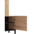 GARDEROBE  in 134,5/192,6/33,2 cm  - Schwarz/Eiche Artisan, Basics, Holzwerkstoff (134,5/192,6/33,2cm) - Carryhome