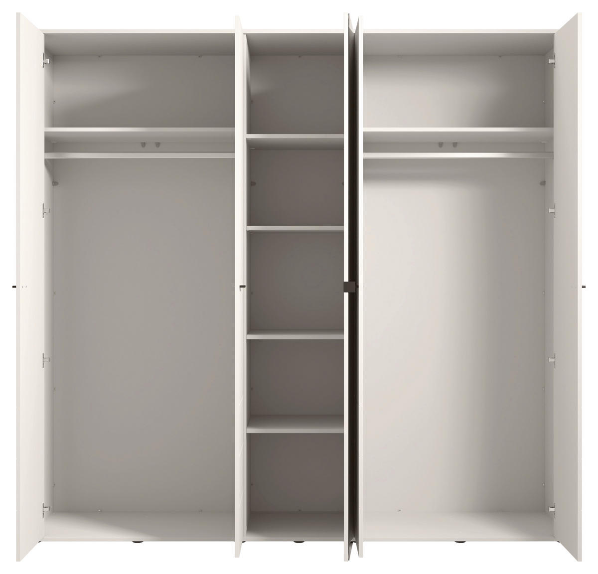 DREHTÜRENSCHRANK  in Kaschmir  - Kaschmir/Schwarz, Basics, Holzwerkstoff/Kunststoff (224,5/210,5/56cm) - MID.YOU