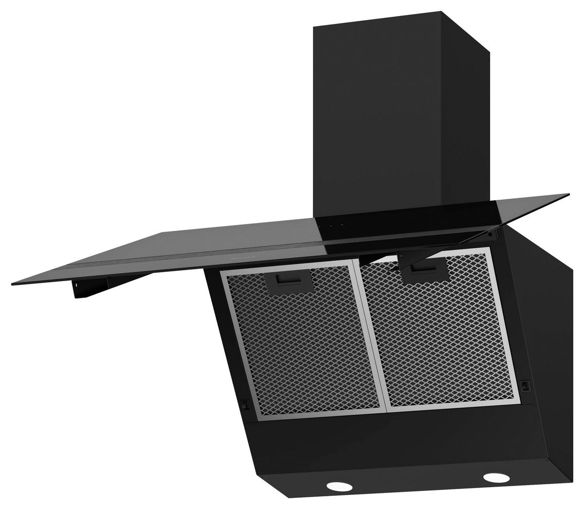 DUNSTABZUGSHAUBE ALIS75S2  - Schwarz, Basics, Glas/Metall (74,6/76,7-115,2/41,6cm) - Oranier