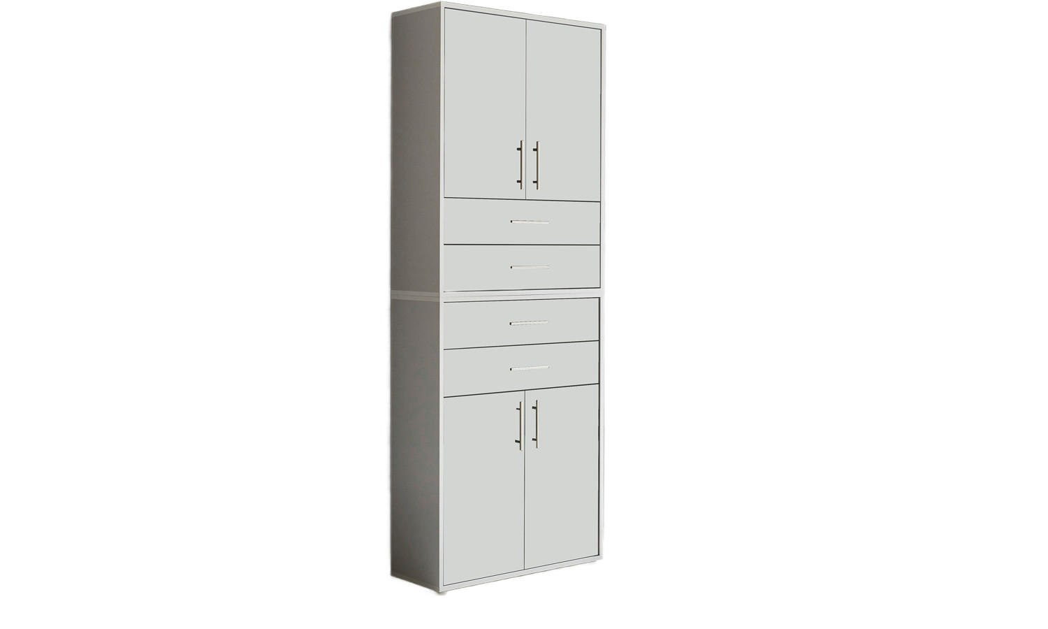 AKTENSCHRANK Grau, Weiß  - Weiß/Grau, MODERN, Holzwerkstoff (84,4/227,2/33cm) - MID.YOU