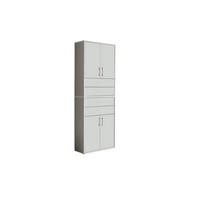 AKTENSCHRANK Grau, Weiß  - Weiß/Grau, MODERN, Holzwerkstoff (84,4/227,2/33cm) - MID.YOU