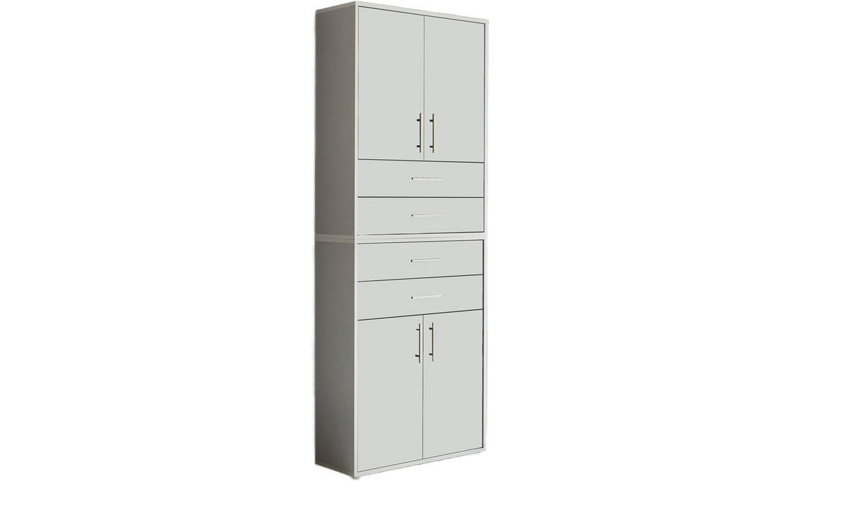 AKTENSCHRANK Grau, Weiß  - Weiß/Grau, MODERN, Holzwerkstoff (84,4/227,2/33cm) - MID.YOU