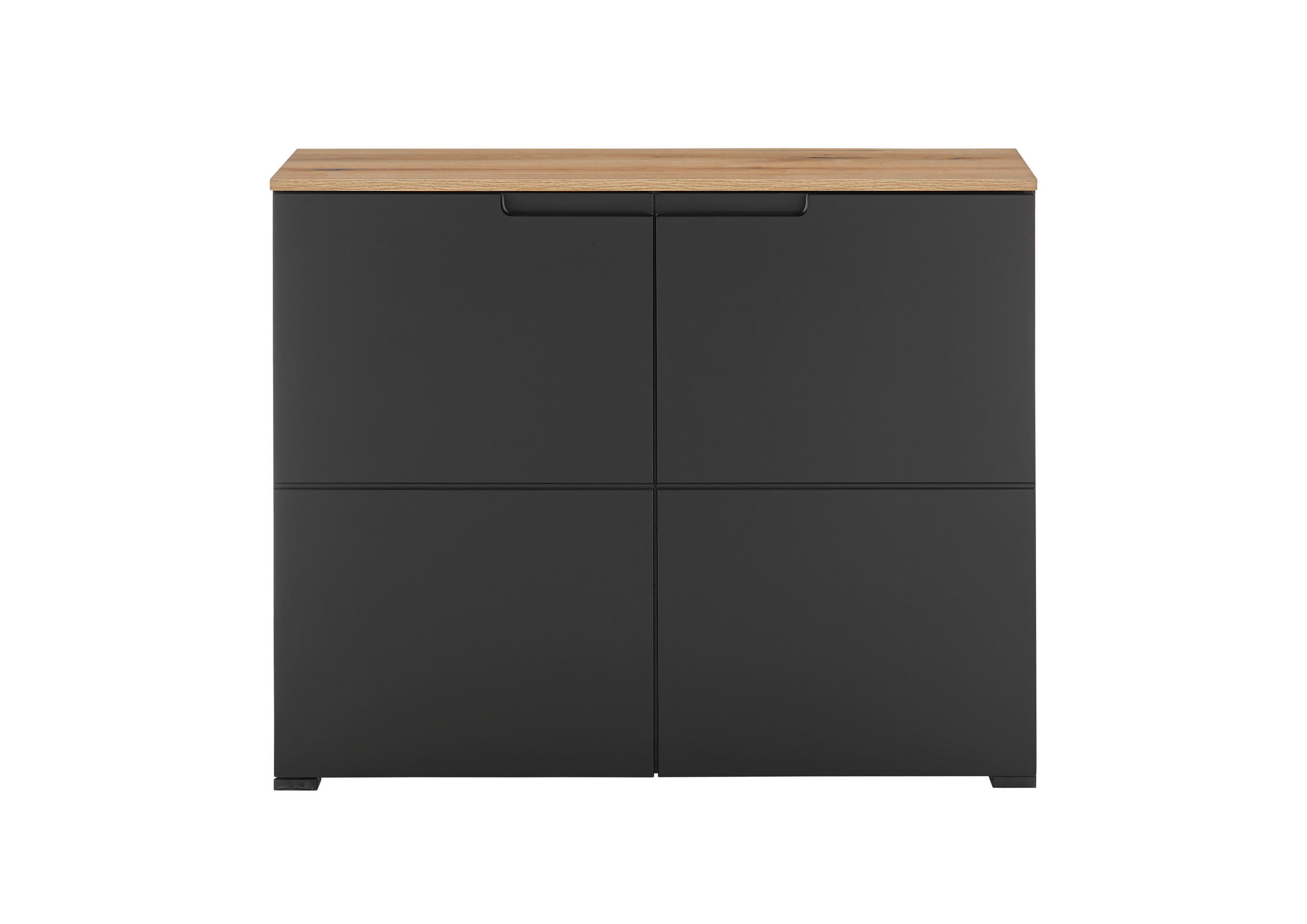 KOMODA, černá, barvy dubu, 100/80/40 cm - černá/barvy dubu, Design, kompozitní dřevo/plast (100/80/40cm) - home24